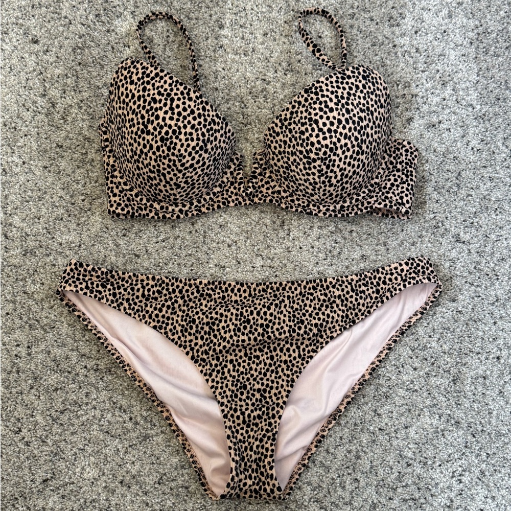 Shade & Shore Cheetah Print Push-up Bikini